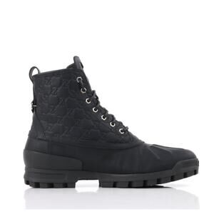 Gucci A/W 2011 Duck Combat Boots GG Guccissima Monogram Leather Mens Size 8.5G